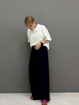 「アイテム（スニーカー、パープル系）」を使った、louisさん（レディース・153cm）の夏コーディネート