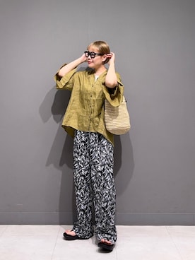「リネン」｜louisさん（レディース・153cm）の春コーディネート