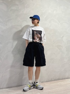 「URBAN RESEARCH（アーバンリサーチ）のTHE WEDDING LADY T-SHIRTS（Tシャツ/カットソー、ホワイト系）」を使った、louisさん（レディース・153cm）の春コーディネート