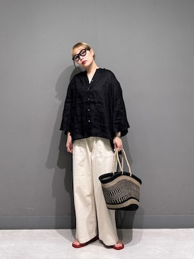 「リネン」｜louisさん（レディース・153cm）の春コーディネート