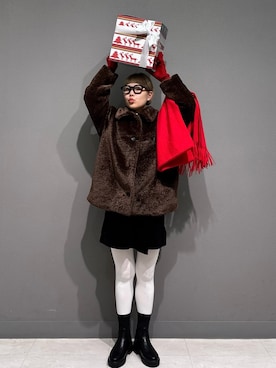 「アイテム（ストール/ショール）」を使った、louisさん（レディース・153cm）の秋コーディネート