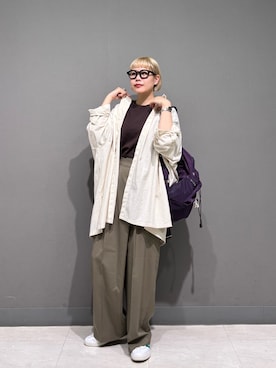 「URBAN RESEARCH DOORS（アーバンリサーチドアーズ）のFORK&SPOON　ビッグシャンブレーシャツ（シャツ/ブラウス、ホワイト系）」を使った、louisさん（レディース・153cm）の春コーディネート