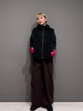 「アイテム（ベスト）」を使った、louisさん（レディース・153cm）の秋コーディネート