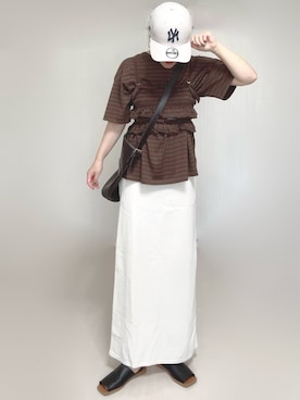 「アイテム（帽子）」を使った、Ⓜ︎さん（レディース・152cm）の夏コーディネート