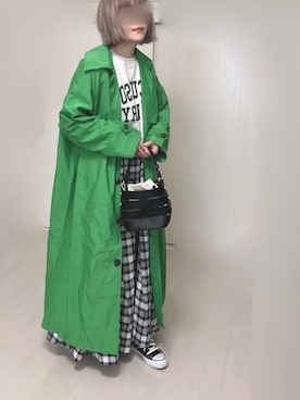 「notch.」｜「アイテム（トレンチコート）」を使った、Ⓜ︎さん（レディース・152cm）の冬コーディネート