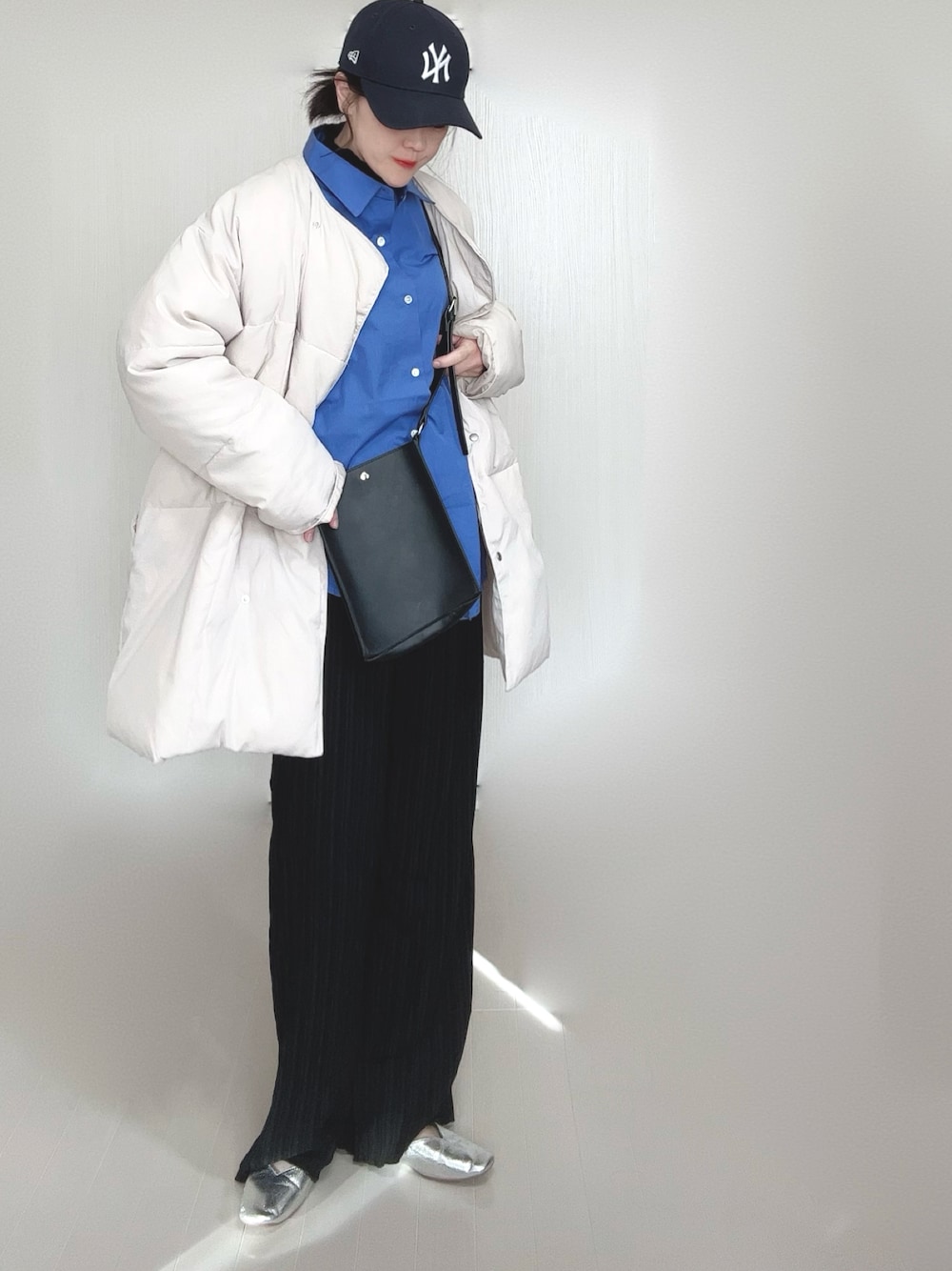 ANGIE（アンジー）の「マフラー付きノーカラーファイバーダウン