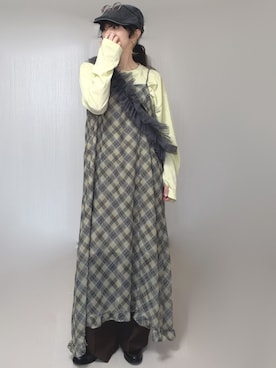 「タックパンツ」｜Ⓜ︎さん（レディース・152cm）の春コーディネート