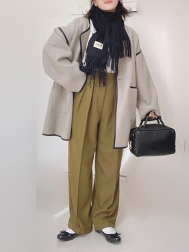 「tiptop（ティップトップ）のアイテム（その他アウター）」を使った、Ⓜ︎さん（レディース・152cm）の冬コーディネート