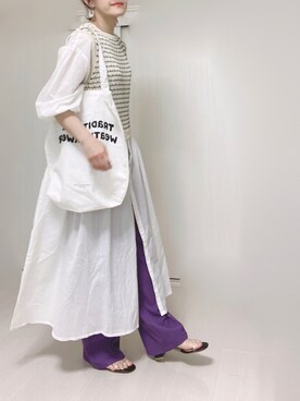 「Traditional Weatherwear」｜「アイテム（シャツワンピース）」を使った、Ⓜ︎さん（レディース・152cm）の秋コーディネート