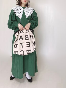 「notch.」｜「アイテム（バレエシューズ）」を使った、Ⓜ︎さん（レディース・152cm）の秋コーディネート