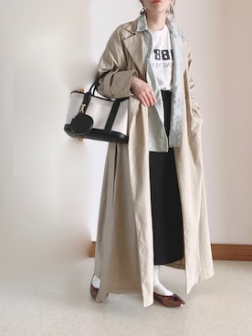 「RODE SKO」｜「アイテム（トレンチコート）」を使った、Ⓜ︎さん（レディース・152cm）の冬コーディネート