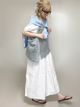 「sakishimatokyo（サキシマトーキョー）のアイテム（ワンピース/ドレス）」を使った、Ⓜ︎さん（レディース・152cm）の夏コーディネート