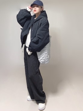 「アイテム（帽子）」を使った、Ⓜ︎さん（レディース・152cm）の秋コーディネート