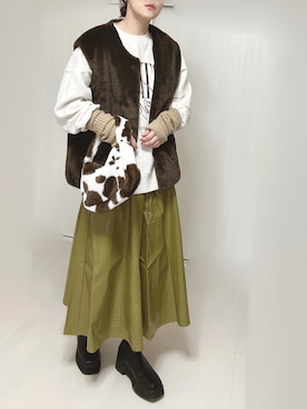 「AS KNOW AS plus」｜Ⓜ︎さん（レディース・152cm）の冬コーディネート