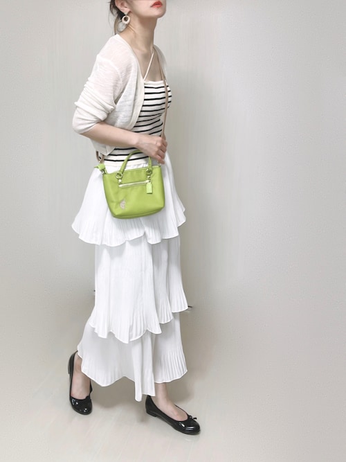 セール】ボーダーアシメキャミSET ボレロアンサンブル（カーディガン