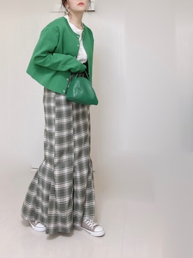 「sakishimatokyo（サキシマトーキョー）のアイテム（Tシャツ/カットソー）」を使った、Ⓜ︎さん（レディース・152cm）の春コーディネート