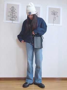 「アイテム（帽子）」を使った、Ⓜ︎さん（レディース・152cm）の秋コーディネート