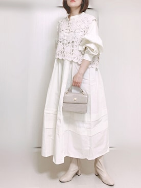 「crie conforto」｜「アイテム（ワンピース/ドレス）」を使った、Ⓜ︎さん（レディース・152cm）の秋コーディネート
