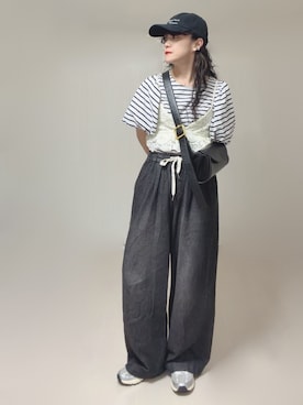 「ANGIE（アンジー）のアイテム」を使った、Ⓜ︎さん（レディース・152cm）の夏コーディネート