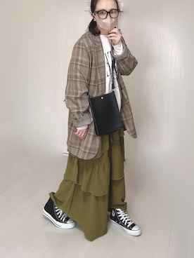 「apres jour mignon（アプレジュールミニョン）のアイテム（ジャケット/アウター）」を使った、Ⓜ︎さん（レディース・152cm）の春コーディネート