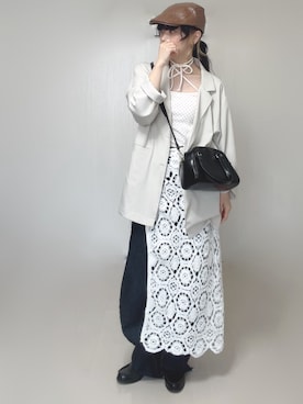 「moment+（モーメントプラス）のアイテム」を使った、Ⓜ︎さん（レディース・152cm）の春コーディネート