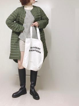 「アイテム（ダウンジャケット/コート）」を使った、Ⓜ︎さん（レディース・152cm）の冬コーディネート
