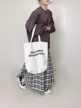 「AmbreNeige」｜「アイテム（スウェット）」を使った、Ⓜ︎さん（レディース・152cm）の冬コーディネート
