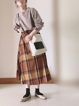 「agnes b.（アニエスベー）のアイテム」を使った、Ⓜ︎さん（レディース・152cm）の秋コーディネート