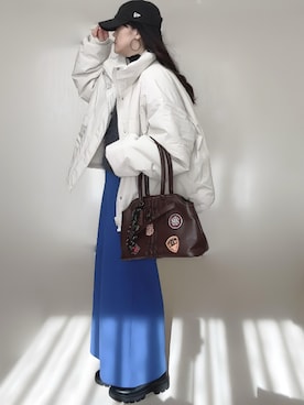 「アイテム（スカート）」を使った、Ⓜ︎さん（レディース・152cm）の秋コーディネート