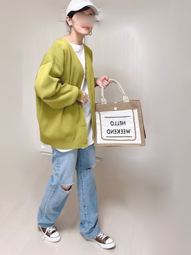 「something_jean」｜Ⓜ︎さん（レディース・152cm）の春コーディネート