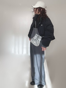 「アイテム（オールインワン・サロペット）」を使った、Ⓜ︎さん（レディース・152cm）の冬コーディネート