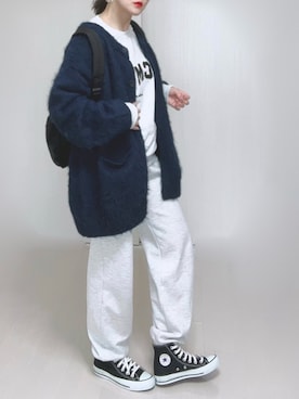 「CONVERSE（コンバース）のconverse コンバース ALL STAR HI オールスター ハイ 3206 BLACK(US)（スニーカー）」を使った、Ⓜ︎さん（レディース・152cm）の春コーディネート