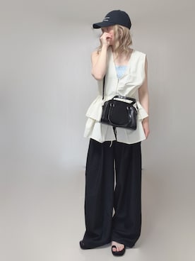 「menue（メヌエ）のアイテム」を使った、Ⓜ︎さん（レディース・152cm）の夏コーディネート