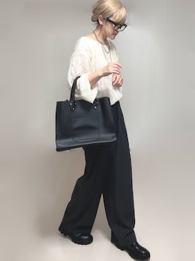 「アイテム（スラックス）」を使った、Ⓜ︎さん（レディース・152cm）の夏コーディネート