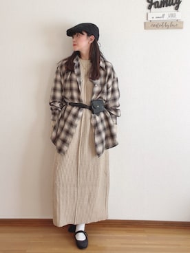 「GeeRA（ジーラ）のアイテム」を使った、Ⓜ︎さん（レディース・152cm）の秋コーディネート
