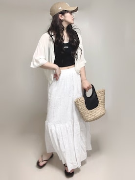 「アイテム（シューズ）」を使った、Ⓜ︎さん（レディース・152cm）の夏コーディネート