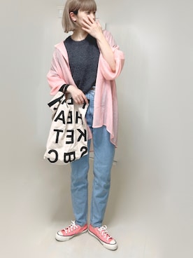 「マムジーンズ」｜Ⓜ︎さん（レディース・152cm）の夏コーディネート