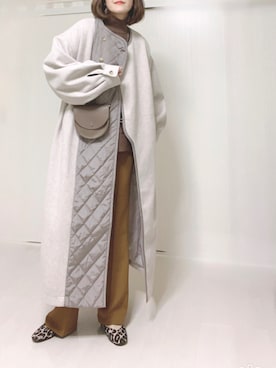 「sakishimatokyo（サキシマトーキョー）のアイテム（ニット/セーター）」を使った、Ⓜ︎さん（レディース・152cm）の冬コーディネート