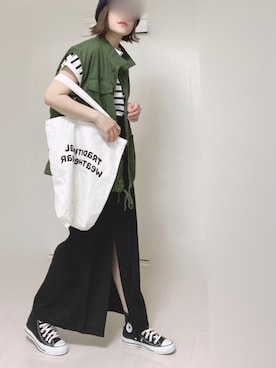 「Another Edition（アナザーエディション）のアイテム（帽子）」を使った、Ⓜ︎さん（レディース・152cm）の夏コーディネート