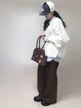 「アイテム（アクセサリー）」を使った、Ⓜ︎さん（レディース・152cm）の秋コーディネート