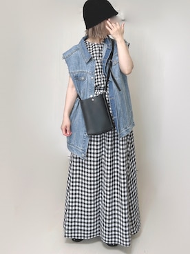 「URBAN RESEARCH Sonny Label（アーバンリサーチサニーレーベル）のアイテム（ワンピース/ドレス）」を使った、Ⓜ︎さん（レディース・152cm）の夏コーディネート
