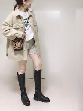 「An3pocket（アンポケット）のアイテム」を使った、Ⓜ︎さん（レディース・152cm）の冬コーディネート