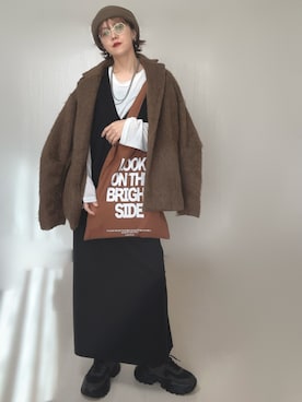 「FUNALIVE（ファンアライブ）のアイテム」を使った、Ⓜ︎さん（レディース・152cm）の冬コーディネート