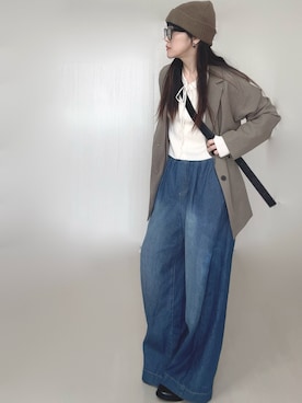 「FUNALIVE（ファンアライブ）のアイテム」を使った、Ⓜ︎さん（レディース・152cm）の冬コーディネート