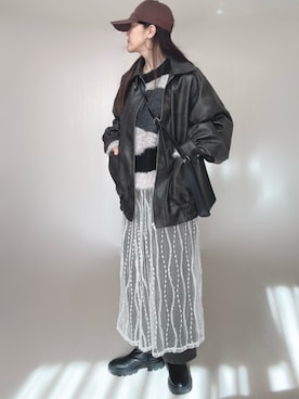 Ⓜ︎さん（骨格ウェーブ・レディース・152cm）の冬コーディネート