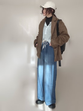 「アイテム（帽子）」を使った、Ⓜ︎さん（レディース・152cm）の冬コーディネート