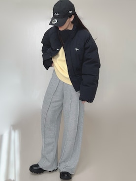 「アイテム（スウェットパンツ）」を使った、Ⓜ︎さん（レディース・152cm）の冬コーディネート