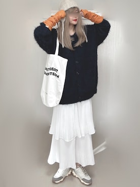 「CLEA（クレア）のアイテム（スカート）」を使った、Ⓜ︎さん（レディース・152cm）の秋コーディネート