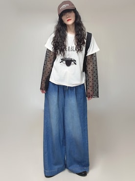 「CIAOPANIC TYPY（チャオパニックティピー）のアイテム（パンツ）」を使った、Ⓜ︎さん（レディース・152cm）の春コーディネート