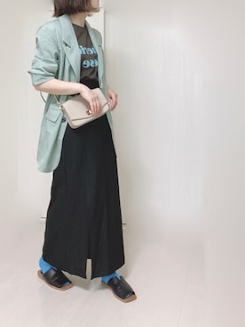 「ロングジャケット」｜Ⓜ︎さん（レディース・152cm）の春コーディネート